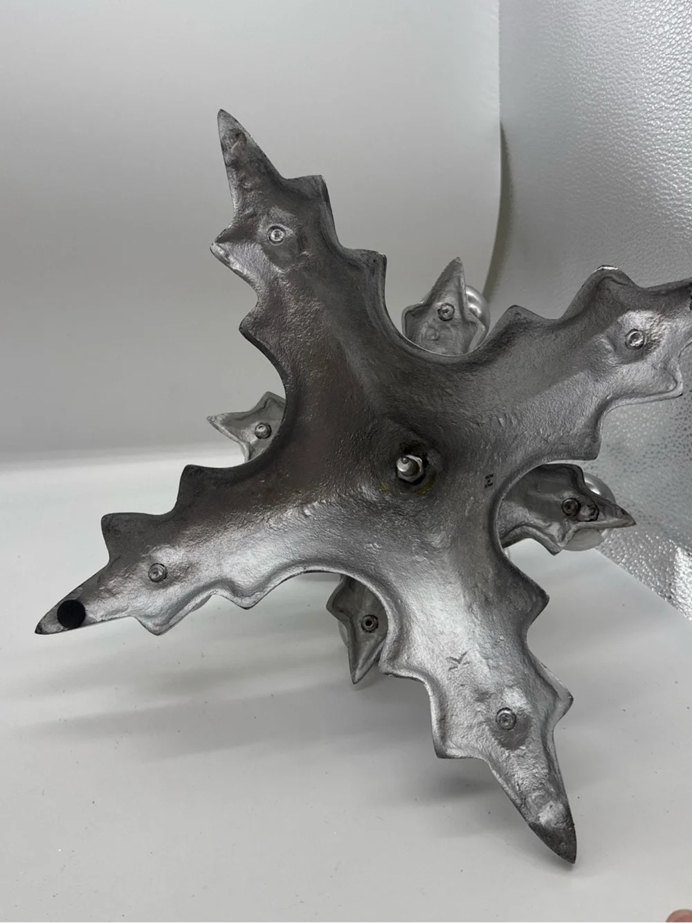 Vintage Pottery Barn Silver Metal Christmas Tree Votive Ball Candle Holder